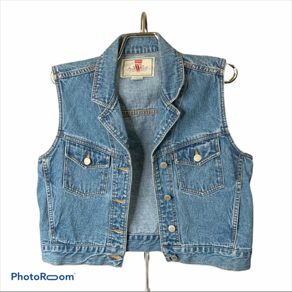 Levi's Jackets & Blazers - Vintage Levi’s Jean Button Up Vest size Medium EUC